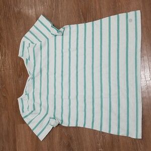 (L) T by Talbots Striped Keyhole Cut Out Beach Casual Loungewear Leisure Modern